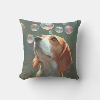 COJÍN DECORATIVO シャボン玉とビーグル犬