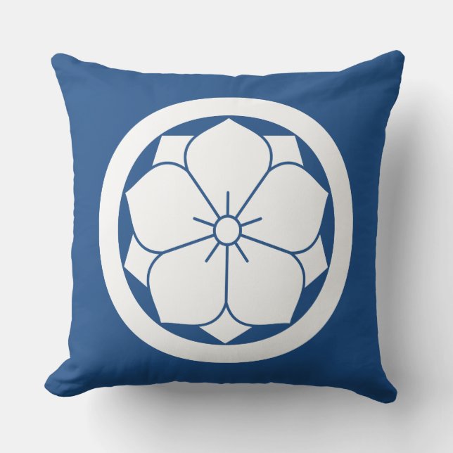 COJÍN DECORATIVO 丸に八重桔梗 (Anverso)