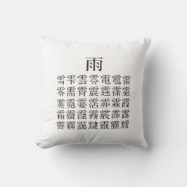 COJÍN DECORATIVO 雨と雨冠の漢字