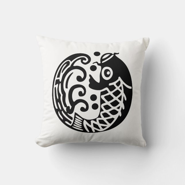 COJÍN DECORATIVO 鯉に波 (Anverso)