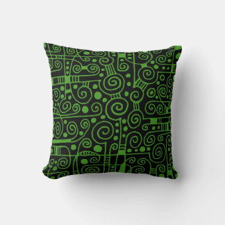 Cojín Decorativo 040512 - Aguacate verde sobre negro