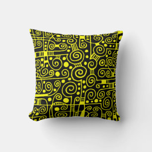 Cojín Decorativo 040512 - Amarillo sobre negro