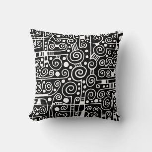 Cojín Decorativo 040512 - Blanco sobre negro