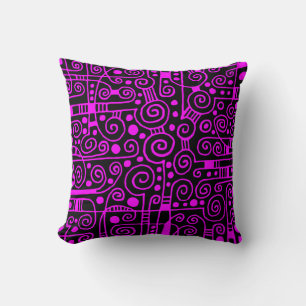 Cojín Decorativo 040512 - Magenta sobre negro