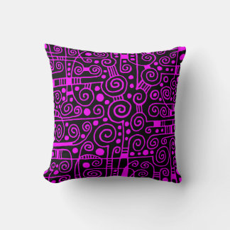 Cojín Decorativo 040512 - Magenta sobre negro
