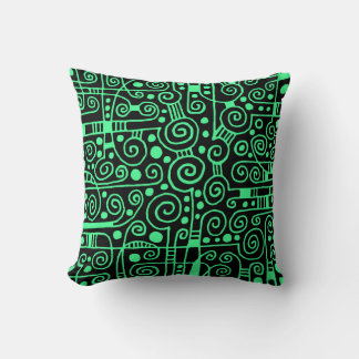 Cojín Decorativo 040512 - Mint Green sobre negro