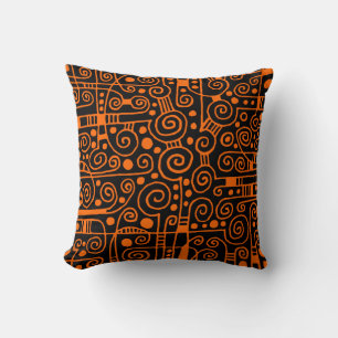 Cojín Decorativo 040512 - Naranja en negro