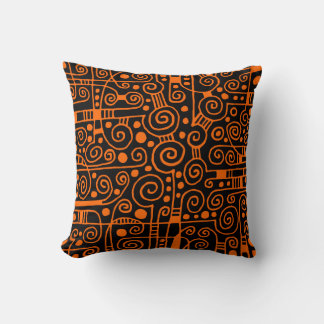 Cojín Decorativo 040512 - Naranja en negro