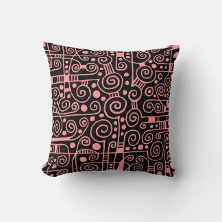 Cojín Decorativo 040512 - Rosa suave en negro