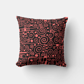 Cojín Decorativo 040512 - Rosa tropical en negro