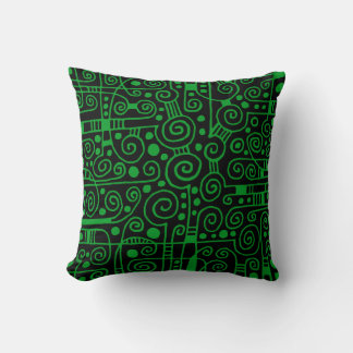 Cojín Decorativo 040512 - Verde de hierba sobre negro