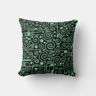 Cojín Decorativo 040512 - Verde oscuro sobre negro