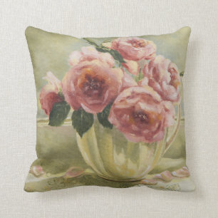 Cojín Decorativo 0437 Rosas ingleses en Pitcher