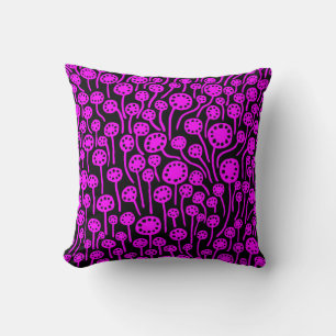 Cojín Decorativo 090512 - Magenta sobre Negro