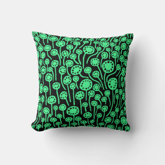 Cojín Decorativo 090512 - Mint Green sobre negro