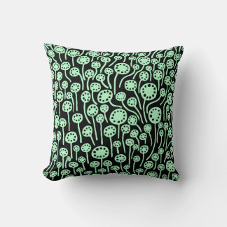 Cojín Decorativo 090512 - Verde fantasma sobre negro