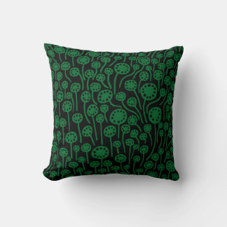Cojín Decorativo 090512 - Verde forestal sobre negro