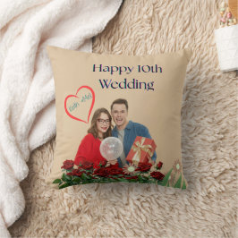 Cojín Decorativo 10º Aniversario de Boda