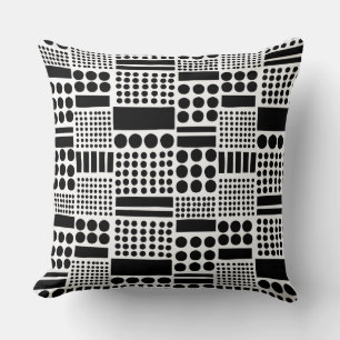 Cojín Decorativo 100416 - Negro sobre blanco