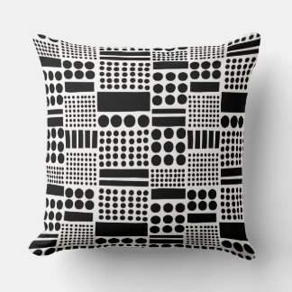 Cojín Decorativo 100416 - Negro sobre blanco