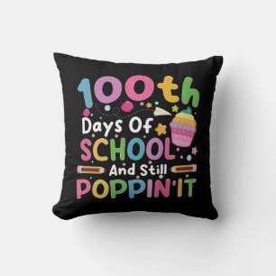 Cojín Decorativo 100 Días De Escuela Y Niña Todavía Poppin'