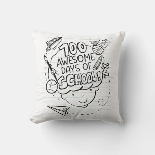 Cojín Decorativo 100 Días Geniales De Escuela