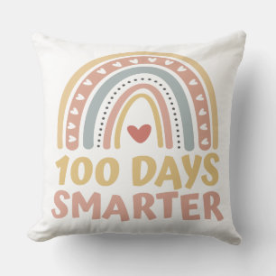 Cojín Decorativo 100 días más inteligentes para el arco iris escola