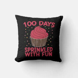 Cojín Decorativo 100 Días Salpicados De Diversión Cupcake Colegiala