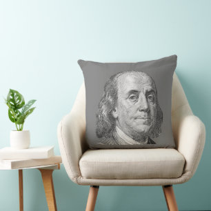Cojín Decorativo 100 dólares, Benjamin Franklin