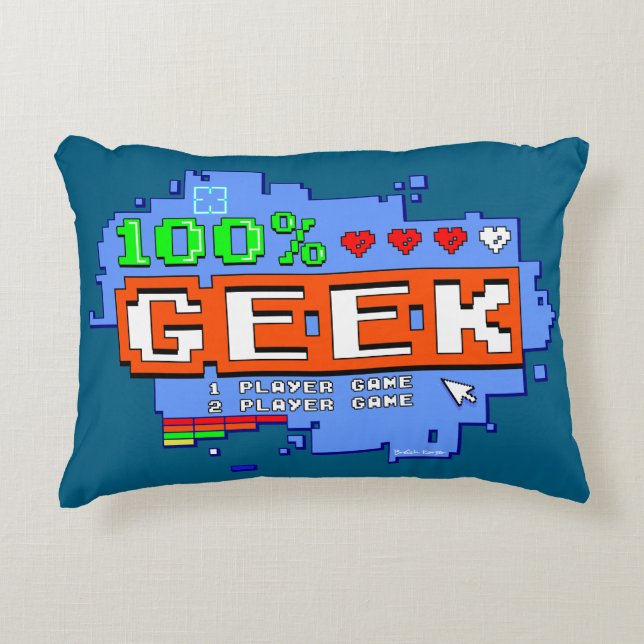 Cojín Decorativo 100% Geek (Anverso)