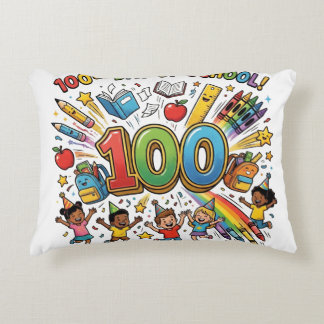 Cojín Decorativo 100th Day of School Colorful Celebration Design – 