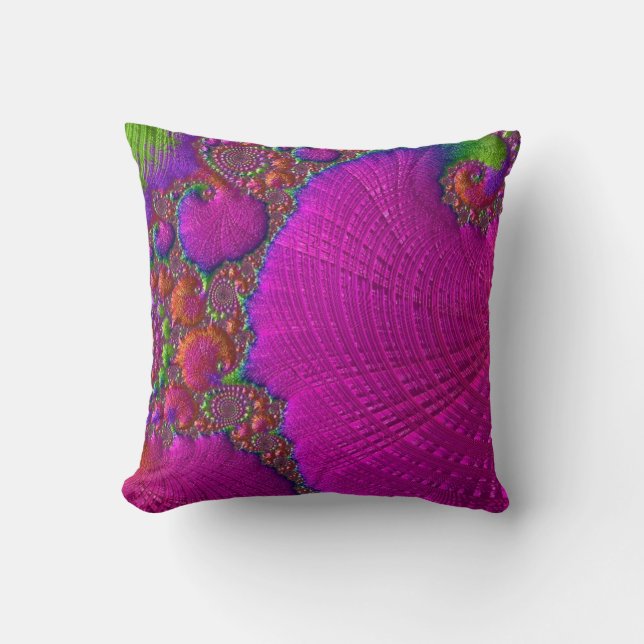 Cojín Decorativo 108-59 hoja fucsia grande (Anverso)