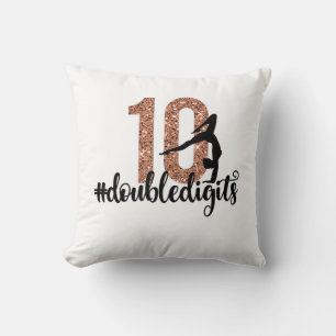 Cojín Decorativo 10.º regalo de cumpleaños dos dígitos Chicas Gimna