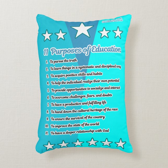 Cojín Decorativo 11 Finalidades de la educación (Frente (Vertical))