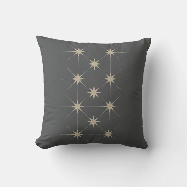 Cojín Decorativo 11 fondo gris estrella. (Anverso)