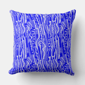 Cojín Decorativo 12015 - Azul sobre blanco