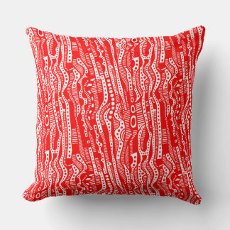 Cojín Decorativo 12015 - Rojo sobre blanco