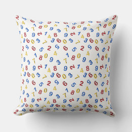 Cojín Decorativo 123 Números Rojo Amarillo Azul