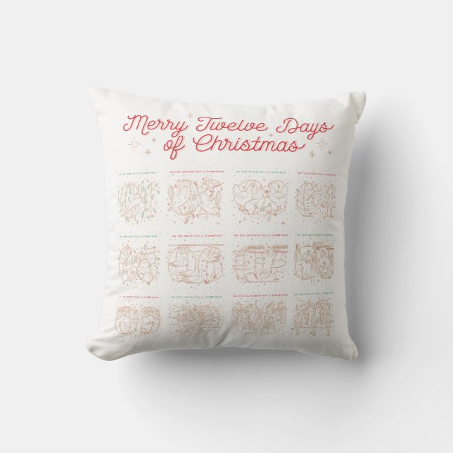 Cojín Decorativo 12 Días de NAVIDADES/Navidades Pillow (Anverso)