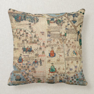 Cojín Decorativo 131-0058260/1 atlas catalán: Detalle de Asia, por