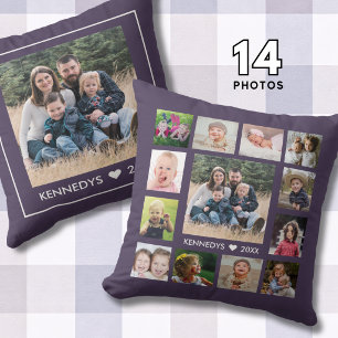 Cojín Decorativo 14 Collage de Fotos Familiares Crea Tu Propio Mora
