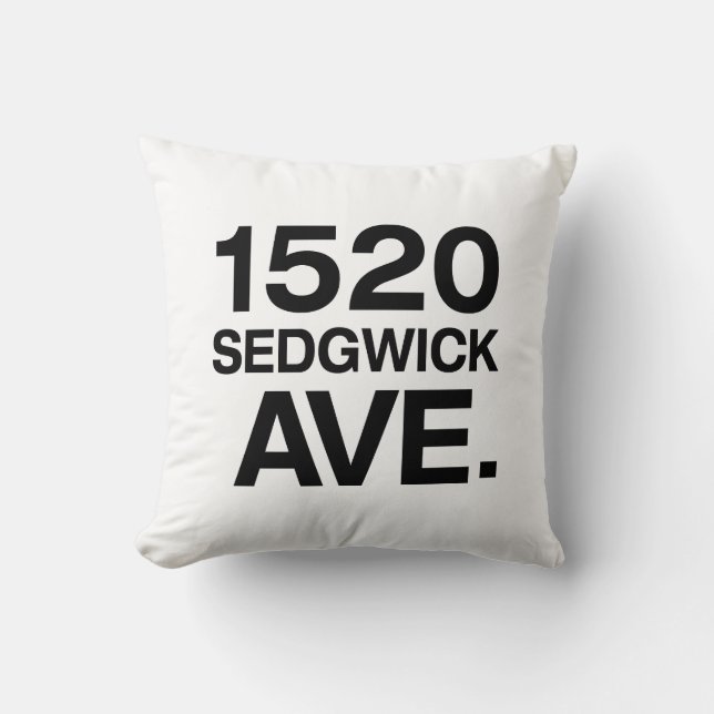 COJÍN DECORATIVO 1520 SEDGWICK AVE. (Anverso)