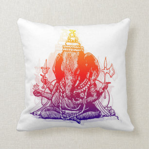 Cojín decorativo 16" de Ganesha x 16"