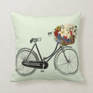 Cojín decorativo 16" de la bicicleta del vintage x