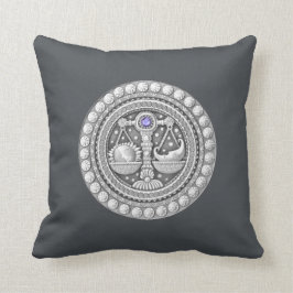 Cojín decorativo 16" del zodiaco del libra x 16"