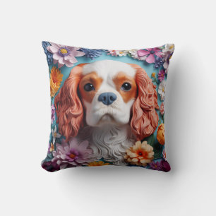 Cojín decorativo 16x16in - King Charles Spaniel