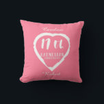 Cojín Decorativo 17.º aniversario Boda carneliano tradicional<br><div class="desc">Si quieres ayuda para personalizar este diseño,  por favor contacta conmigo,  hay un botón de preguntar a este diseñador,  justo debajo de este texto. Diseño romántico de pincel de corazón para personas que celebran el 17 aniversario del boda. La gema de carnelias es el regalo tradicional para esta ocasión.</div>