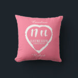 Cojín Decorativo 17.º aniversario Boda carneliano tradicional<br><div class="desc">Si quieres ayuda para personalizar este diseño,  por favor contacta conmigo,  hay un botón de preguntar a este diseñador,  justo debajo de este texto. Diseño romántico de pincel de corazón para personas que celebran el 17 aniversario del boda. La gema de carnelias es el regalo tradicional para esta ocasión.</div>