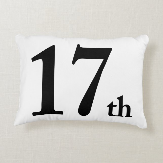 Cojín Decorativo 17mo Este número está para los cumpleaños o todo (Reverso)