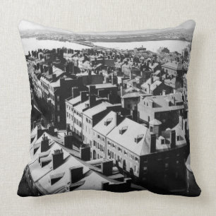 Cojín Decorativo 1859: La ciudad de Boston, Massachusetts